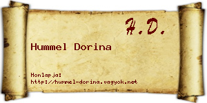 Hummel Dorina névjegykártya